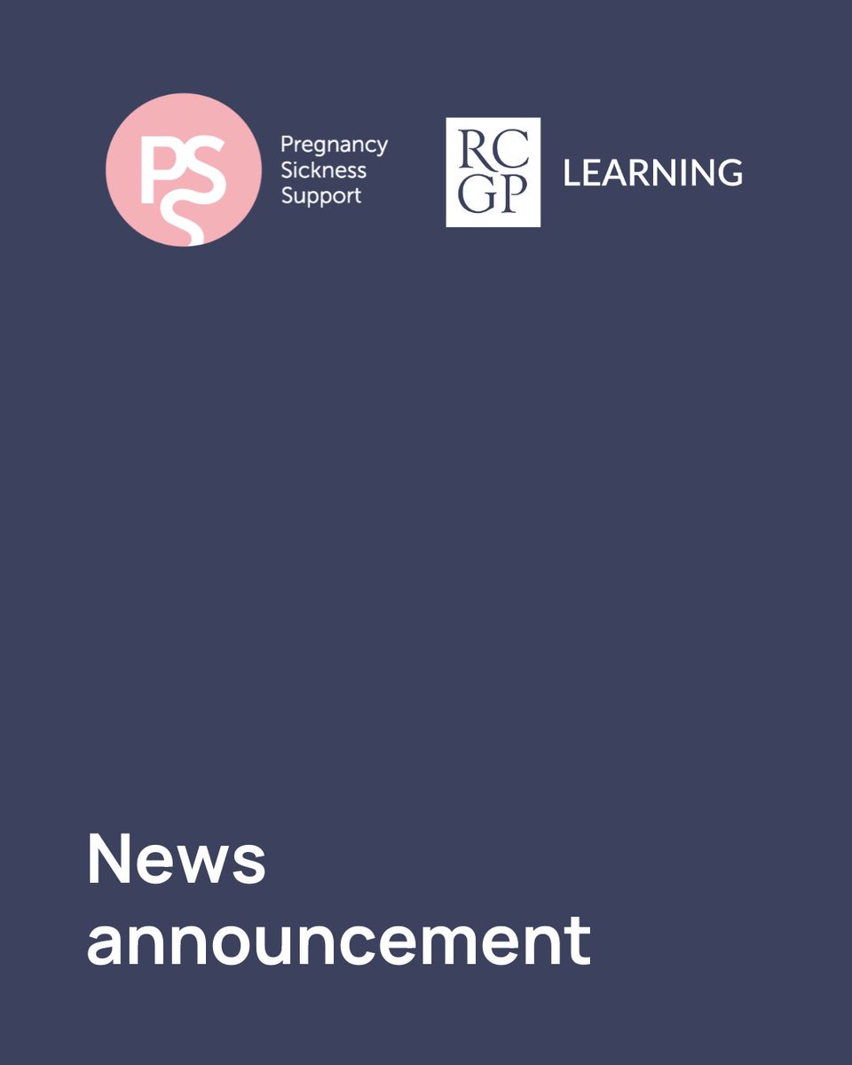 Pregnancy Sickness Support (@hgsupportuk) on Twitter photo 🚨 Launching today!
The @RCGP has released its first-ever screencast on Hyperemesis Gravidarum – giving GPs essential guidance on diagnosis, treatment, PUQE scoring & antiemetic safety. elearning.rcgp.org.uk/pregnancysickn…
This is real #HGProgress 
#HyperemesisGravidarum #GPEducation 🚨 Launching today!
The @RCGP has released its first-ever screencast on Hyperemesis Gravidarum – giving GPs essential guidance on diagnosis, treatment, PUQE scoring & antiemetic safety. elearning.rcgp.org.uk/pregnancysickn…
This is real #HGProgress 
#HyperemesisGravidarum #GPEducation