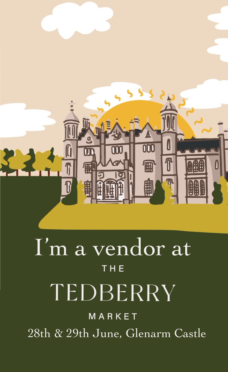 ShorelineStudi3's tweet image. Come visit me at the Tedberry market on Sunday (only) 29th June in the wonderful Glenarm Castle, use the code SHOTB25 for a discount on your tickets
#Tedberry #NorthernIreland #Artisan #SupportSmallBusiness #MHHSBD
