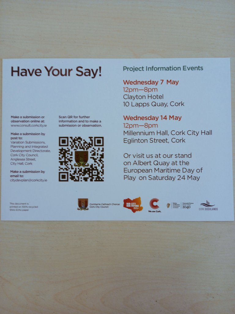 I wonder what our new neighbours will be like..  it's your chance to input into the plan... Cork Docklands