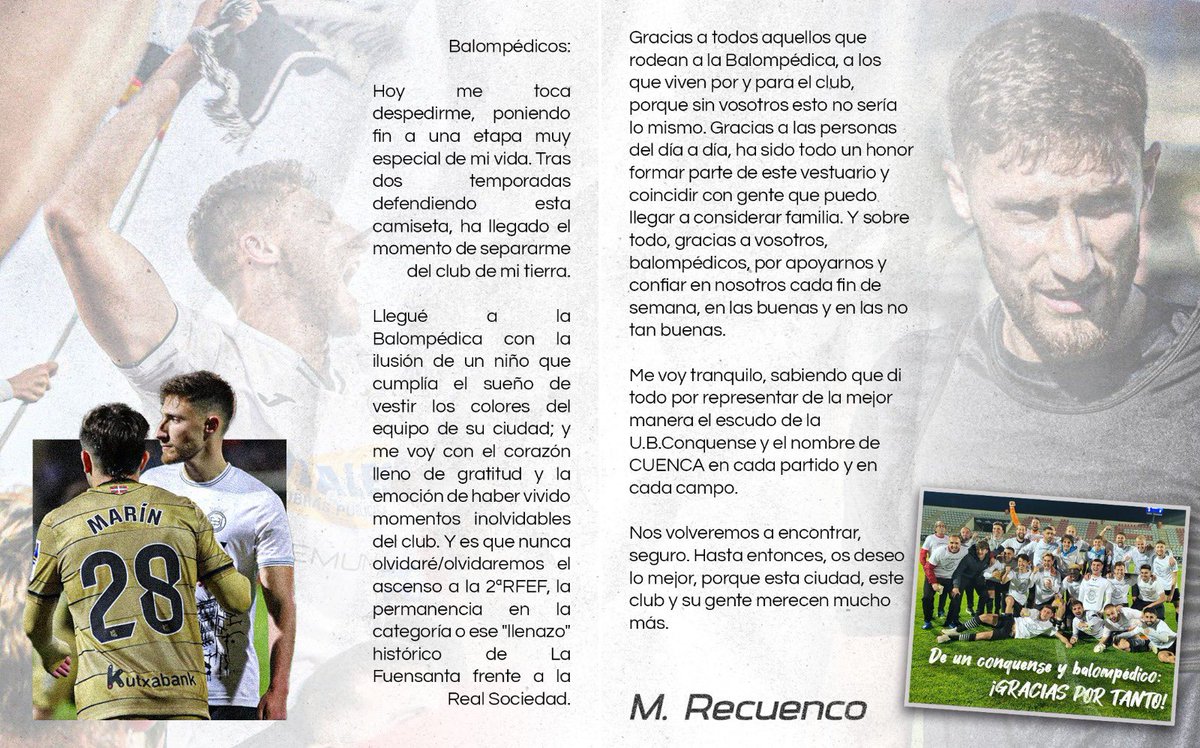 Gracias <a href="/UBConquense/">UB Conquense</a> 🤍🖤