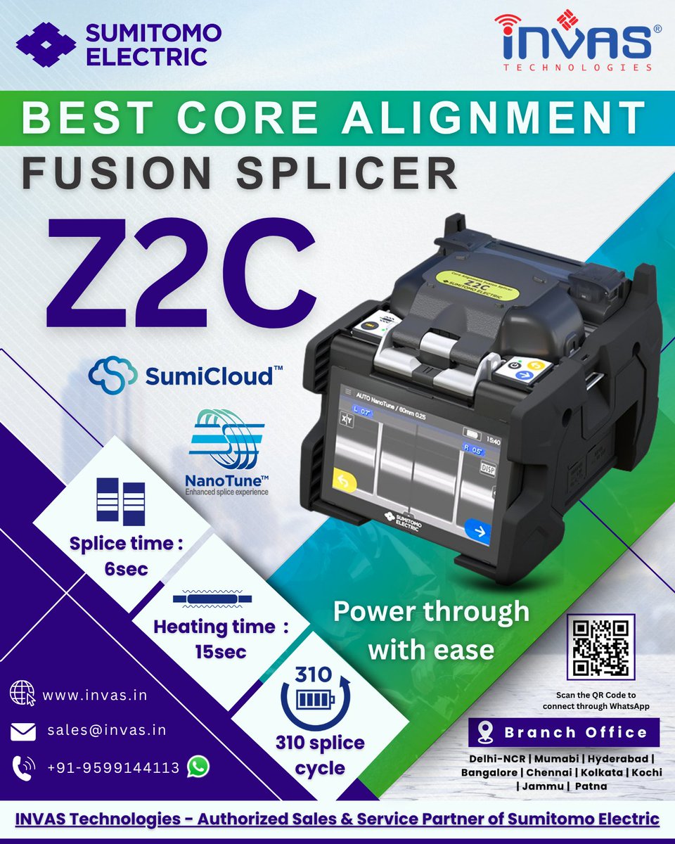 invastechnology's tweet image. 𝐒𝐮𝐦𝐢𝐭𝐨𝐦𝐨 𝐄𝐥𝐞𝐜𝐭𝐫𝐢𝐜 𝐙𝟐𝐂 – 𝐓𝐡𝐞 𝐔𝐥𝐭𝐢𝐦𝐚𝐭𝐞 𝐂𝐨𝐫𝐞 𝐀𝐥𝐢𝐠𝐧𝐦𝐞𝐧𝐭 𝐅𝐮𝐬𝐢𝐨𝐧 𝐒𝐩𝐥𝐢𝐜𝐞𝐫
#splicingmachine #fibersplicingmachine #fusionsplicer #fibersplicer #data #lowvoltage #fiberoptic #fiber #structuredcabling #fiberoptics #cabling #internet