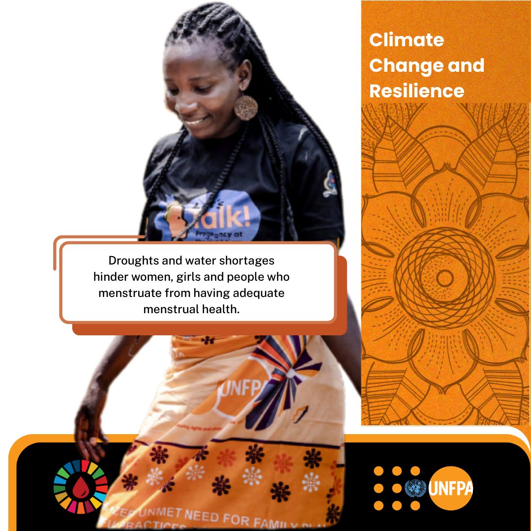 Imagine facing your period with severe water shortages😲. Droughts rob women, girls, and people who menstruate of their right to adequate menstrual health.

Learn more on the technical brief - unf.pa/3GHTADF

#SRHR #MenstrualHealth