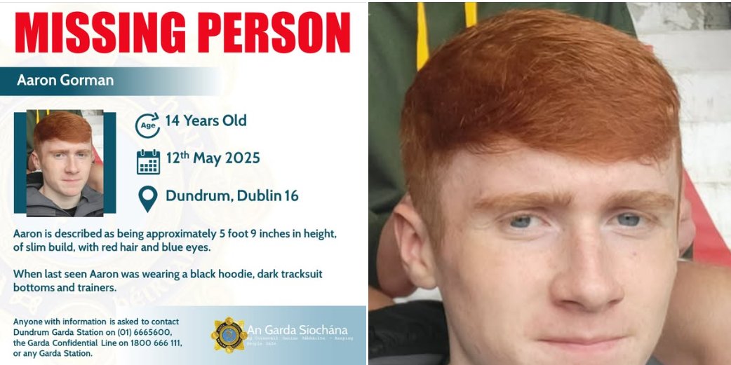PhillyOKelly's tweet photo. Aaron Gorman (aged 14), missing from his home in Dundrum since 12pm Monday https://t.co/4aExDP4m4q
