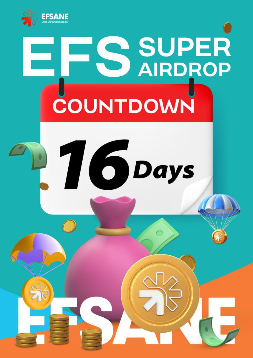 EFS Super Airdrop is coming!
Countdown: Only 16 days left!
This is a rare opportunity, open for a limited time, get ready to receive your airdrop rewards!
✨ Follow the official updates immediately to lock in the air investment qualifications
📢 Follow  : t.me/Efsane8886