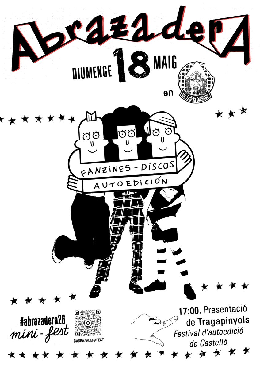 Nuevo <a href="/abrazaderafest/">ABRAZADERAFEST</a> #26 en La Galeta Daurada de Castellón, el domingo 18 de mayo.