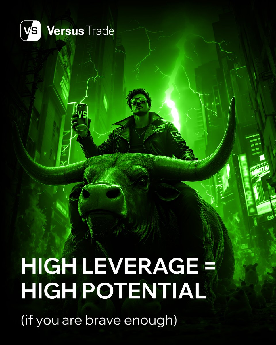 VersusTrade_'s tweet photo. Leverage lets you open bigger positions with less capital. That means more upside — but also more heat if you’re wrong.

🧠 Smart traders use it with a plan.
💥 Degens use it like it’s a casino.
🎯 On Versus Trade, high leverage meets tight spreads — sharp risk, not reckless. https://t.co/E9gVzpo5Qs