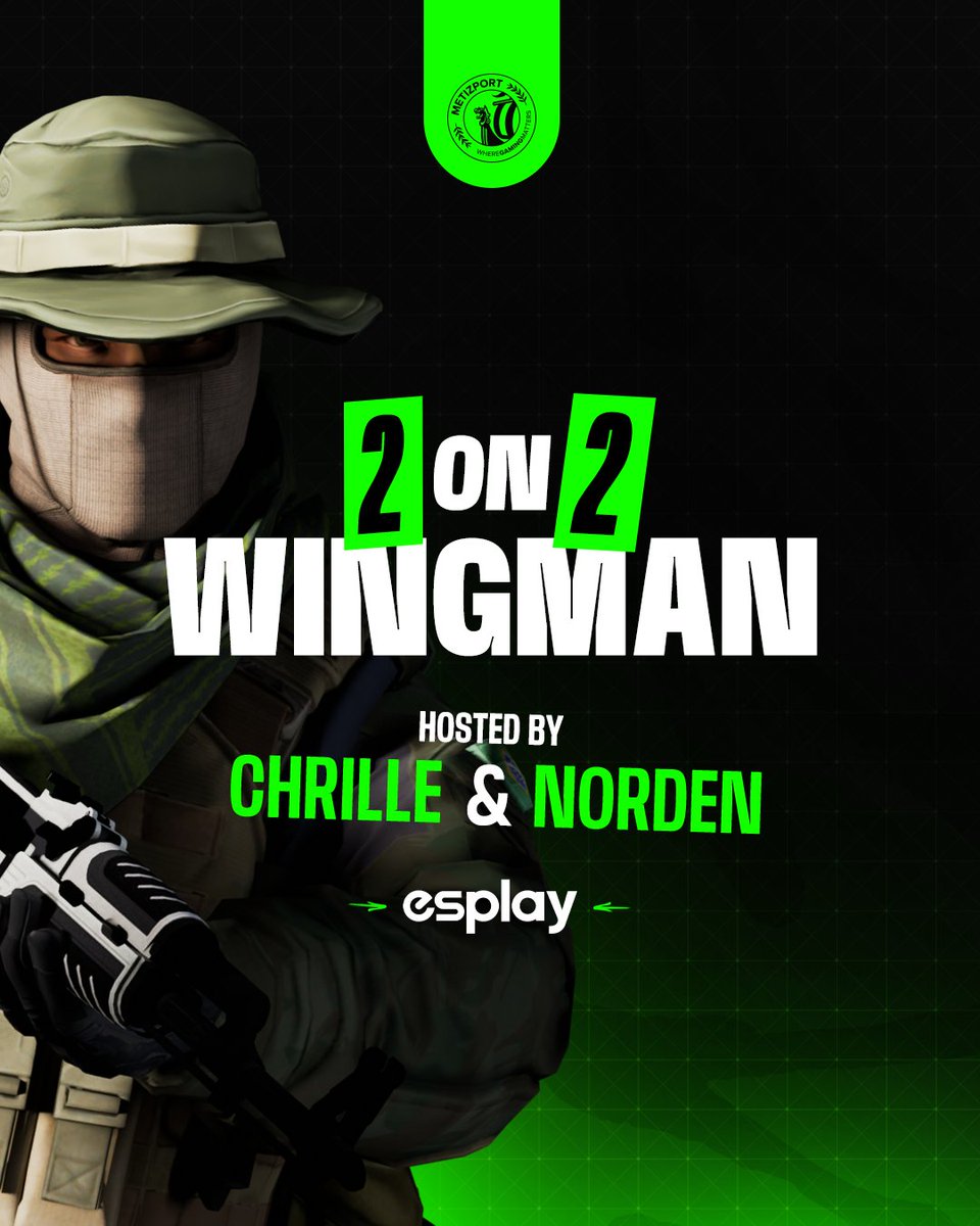 It's time for 2on2 Wingman on Esplay💥

Want to win awesome prizes?
Or maybe just dominate Chrille &amp; Norden 🤔

Jump in, crush the opponent, and claim your rewards! ✅