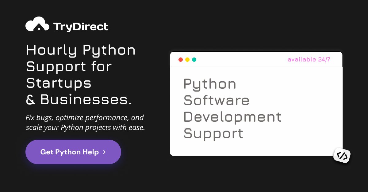 TryDirect's tweet image. 🧩 Need help with your Python project?
 If something isn’t working, runs too slowly, or you just need a second opinion - we’re ready to jump in. #python #support #bugfix #devtools

💬 Tell us what’s wrong - no endless paperwork, just clear solutions.
🔗 shop.try.direct/product/python…