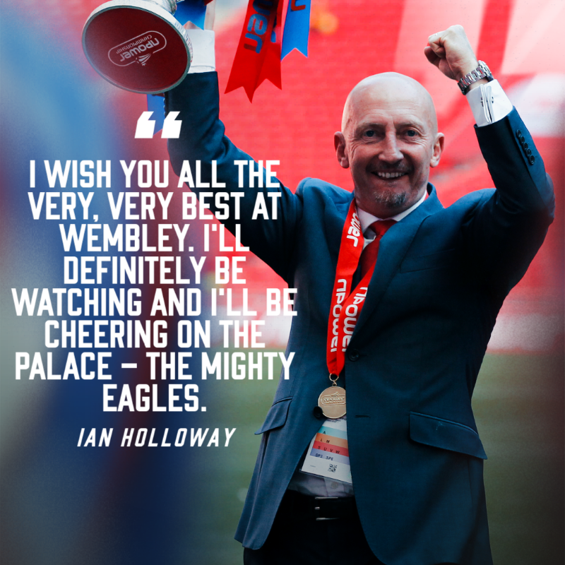 CPFC's tweet photo. Voices of Wembley: Ian Holloway 🎙️

A message from our former boss ahead of Saturday 🙌

#CPFC