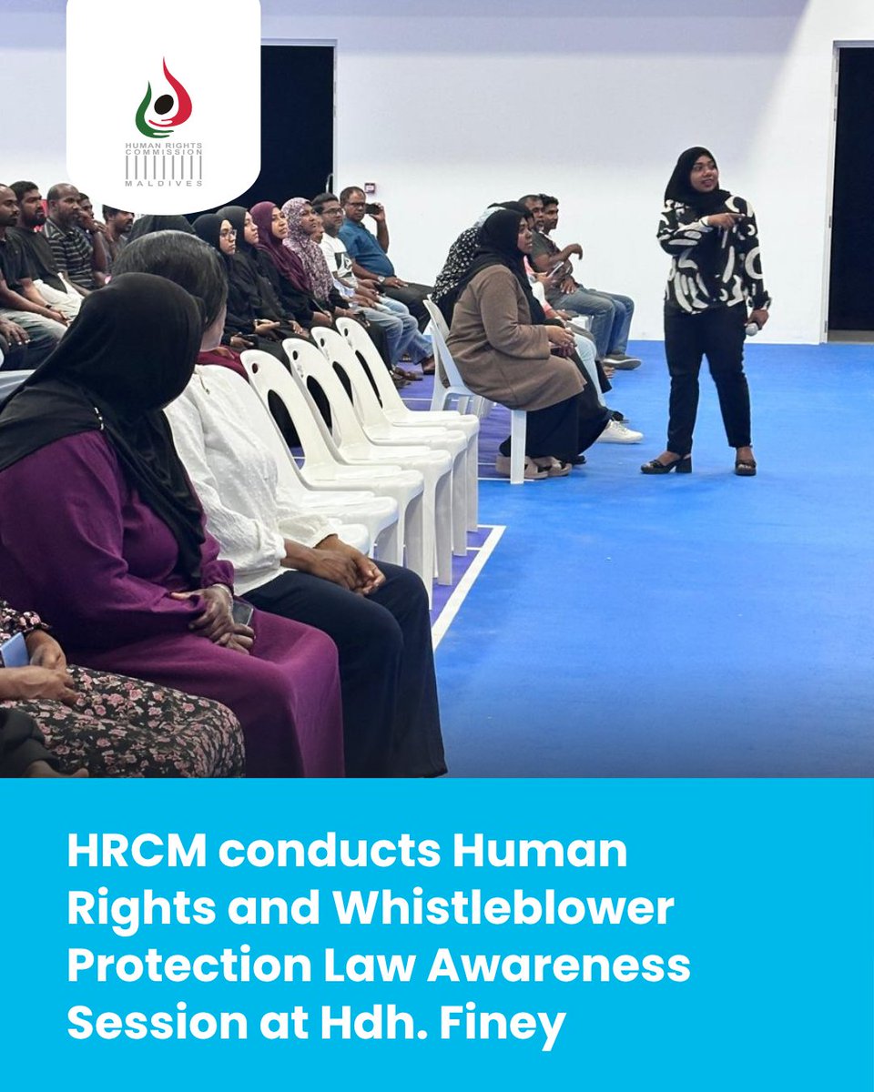 hrcmv's tweet image. HRCM conducts Human Rights and Whistleblower Protection Law Awareness Session at Hdh. Finey

#RightsAwareness #WhistleblowerProtection