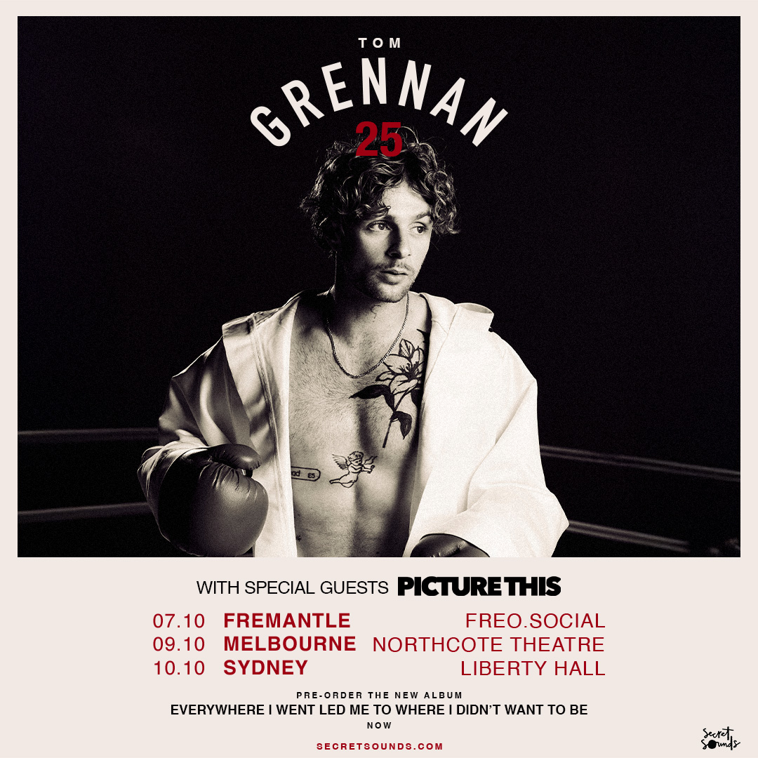 Tom Grennan (@tom_grennan) on Twitter photo #Australia - I'm coming for you and I can’t wait! xx  
Tickets: tomgrennanmusic.com/events/ #Australia - I'm coming for you and I can’t wait! xx  
Tickets: tomgrennanmusic.com/events/