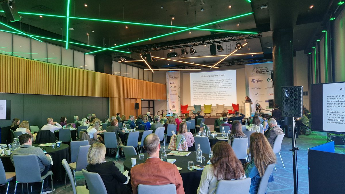 IrishCancerSoc's tweet photo. We're delighted this morning to be attending the All-Island Cancer Summit at Croke Park.

Among the speakers today are our CEO @averilpower, Director of Clinical Affairs @AmyNolanDublin and 3 of our lived experience cancer advocates, Mark McCormack, Kim Hanly &amp; Gerard Ingoldsby. https://t.co/i4xmOd5BJQ