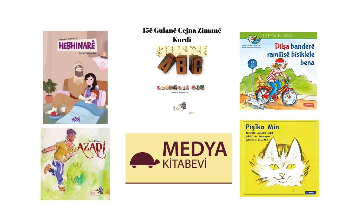 DIYARIYA CEJNA ZIMANÊ KURDÎ PIRTÛKÊN KURDÎ
Em ê bi minasebeta Roja Zimanê Kurdî em ê îro û sê rojên di pêşiya me de pirtûkên zarokan ên kurdî diyarî bidin.
Diyariyên zarokan li Medya Kitabevi li bendî we ne. Cejna Zimanê Kurdî li miletê me û bi taybetî li zarokan pîroz be..