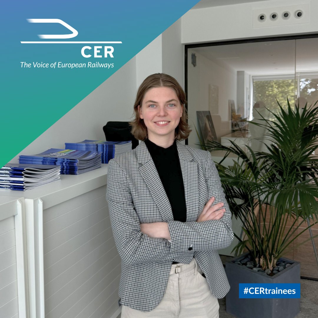 Welcoming Clara to the CER team as a trainee in the Technical Department!

During her time with us, she will be supporting projects in the European railway sector, particularly on alternative propulsion technologies.

Follow our LinkedIn page for future openings📌

#CERtrainees