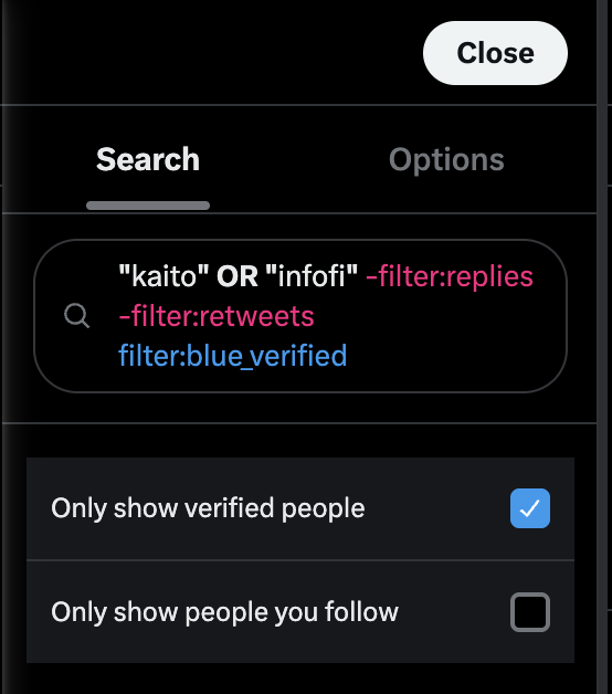 ripchillpill's tweet photo. No stream today (I need to crash, had a late night flight) 

BUT 

Here's the biggest alpha tool for Kaito yappers (check screenshot) 👇

Use X pro and create a real-time column with posts containing a specific keyword. The below example is Kaito. You can add several words.

This is the most important tool for you to be tactical with your replies which is the key to everything on X. 

Learn how to use X Pro and advanced searches. 

It will change your life.