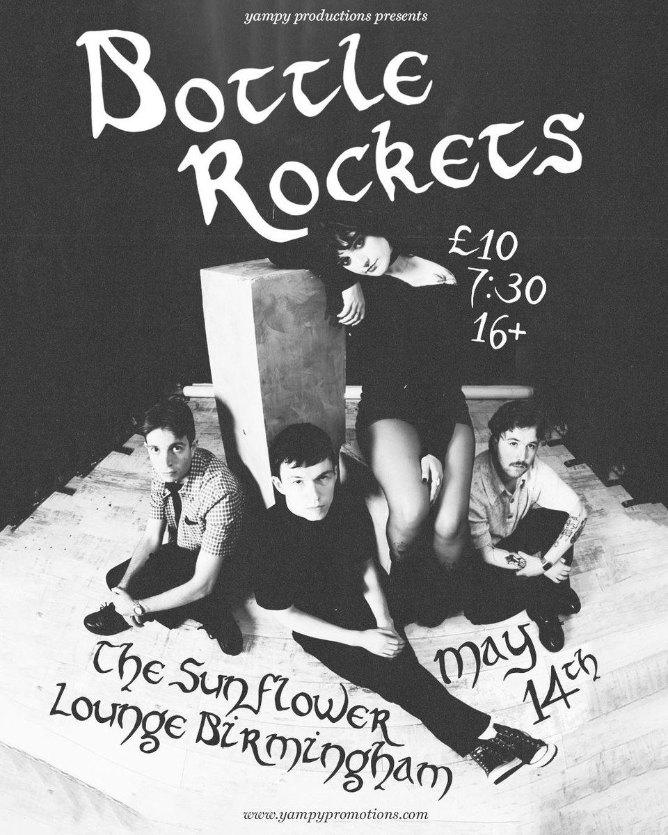 Crowned BBC Introducing's Scottish act of the year for 2024, Bottle Rockets headline the Sunny tonight.

Tickets here, or on the door - skiddle.com/whats-on/Birmi…

Doors - 7:30pm

8:00pm - Iona Sky
8:45pm - Bottle Rockets