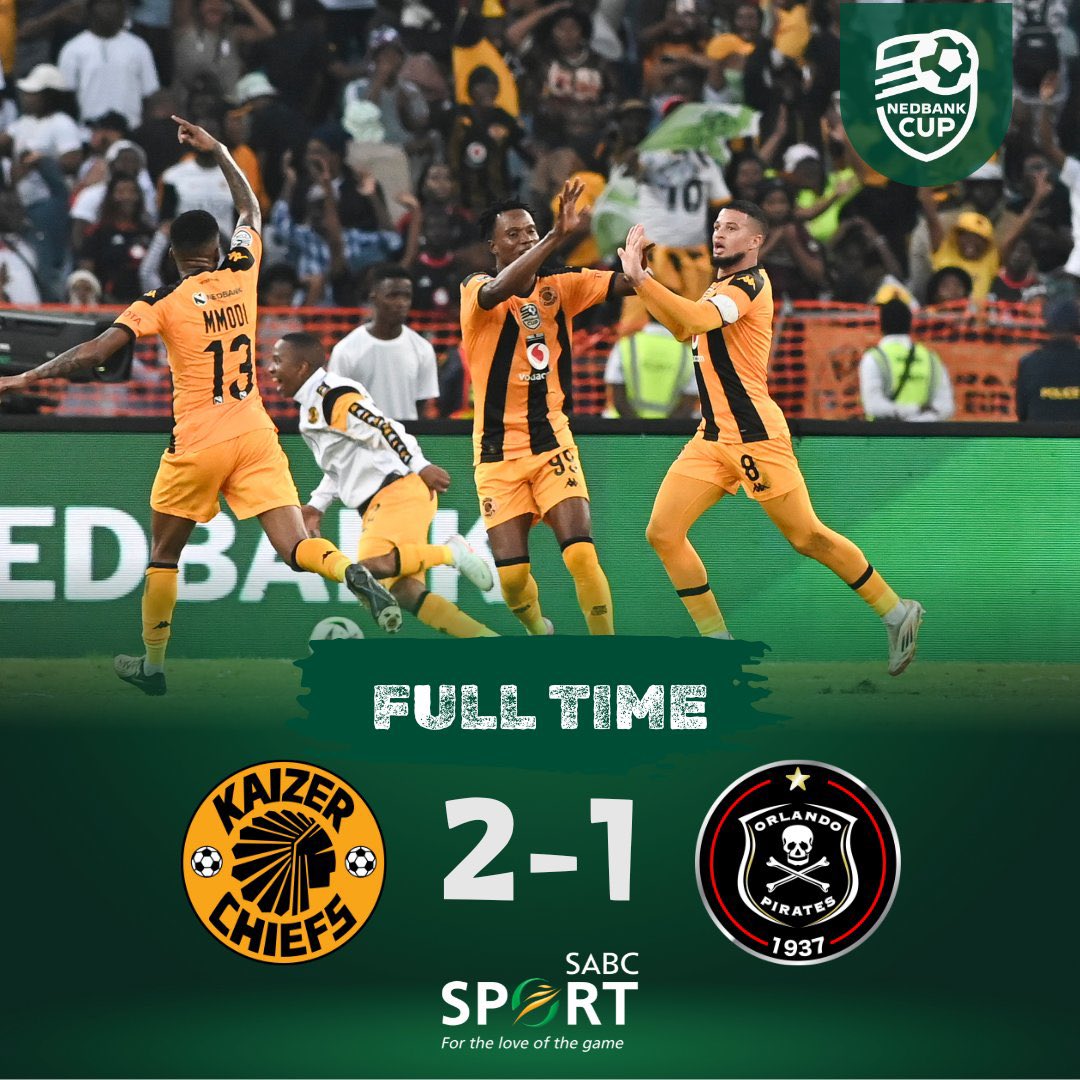 MrSoWhat31's tweet image. Kaizer Chiefs 2-1 Orlando Pirates
Nedbank cup final.