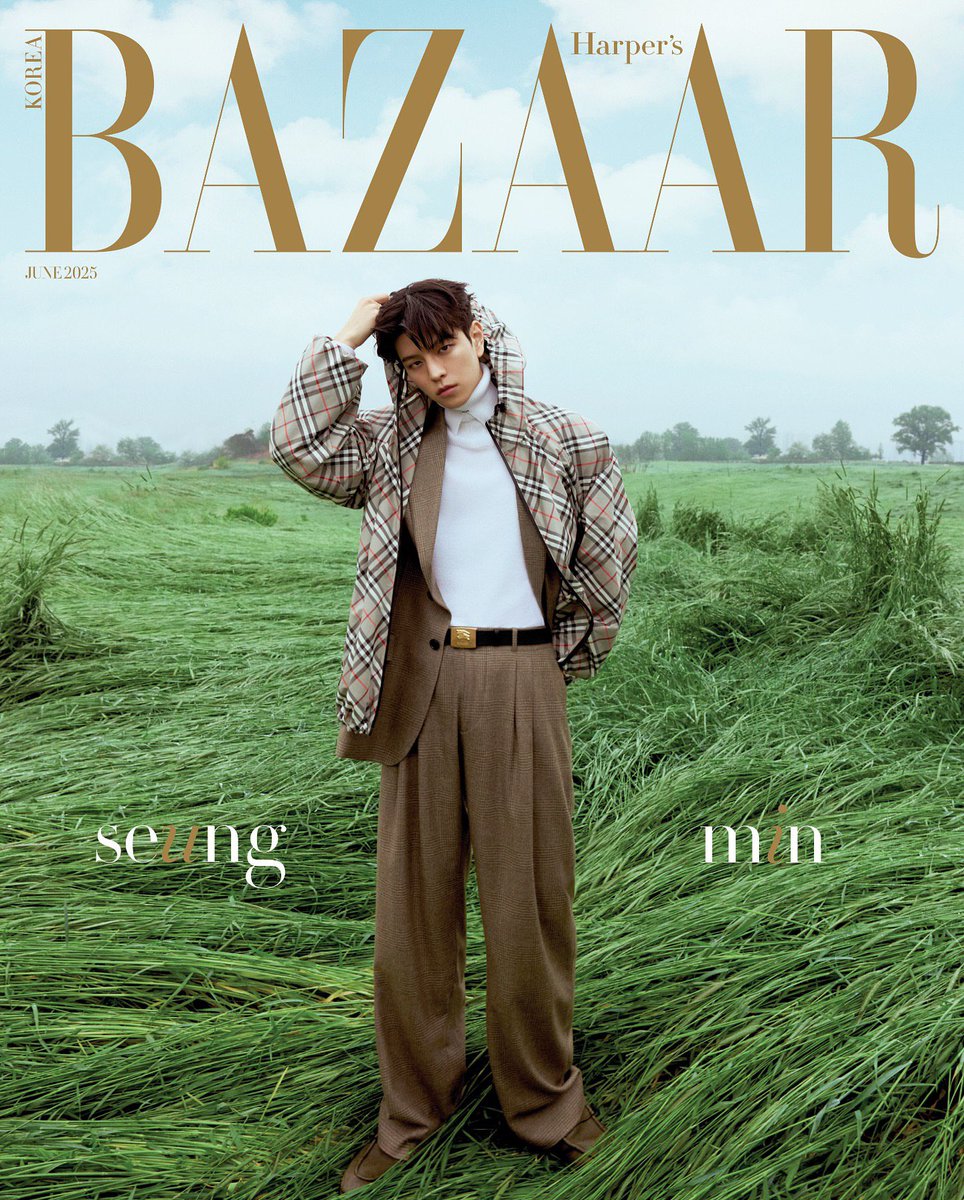 spearhyunnie's tweet photo. SEUNGMIN x BURBERRY FOR HARPER'S BAZAAR KOREA JUNE COVER ISSUE! https://t.co/G8zE1BOjyI