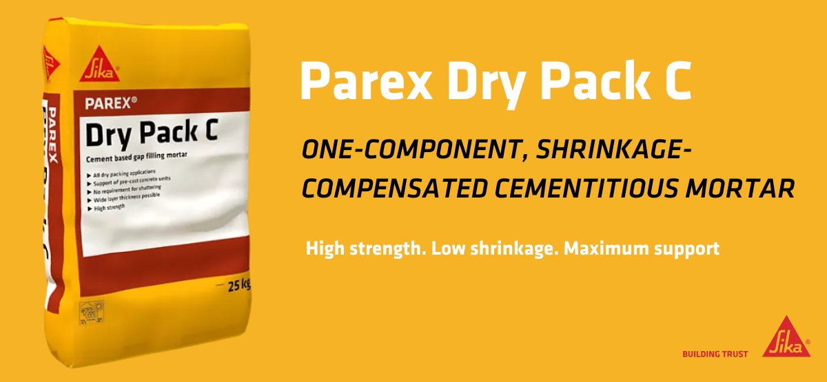Parex® Dry Pack C – engineered for strength, shrinkage compensation &amp; long-term durability.
✔️ Perfect for bridge bearings, precast, &amp; heavy-duty construction
✔️ Easy to apply &amp; compact

🔗 Learn how Parex® Dry Pack C can enhance your next project: spkl.io/6018faKnk