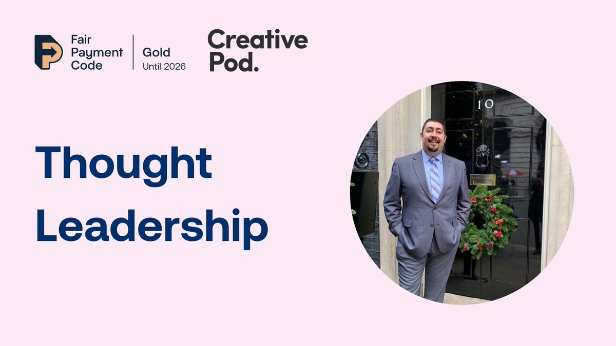 Fair Payment Code (@fairpaymentcode) on Twitter photo "I am incredibly proud to receive the Gold Award for the Fair Payment Code."
Read the Thought Leadership from Matt Turner, CEO of <a href="/CreativePodUK/">Creative Pod</a>, where he speaks about why timely payments are important. ⬇️
orlo.uk/dCY0n "I am incredibly proud to receive the Gold Award for the Fair Payment Code."
Read the Thought Leadership from Matt Turner, CEO of <a href="/CreativePodUK/">Creative Pod</a>, where he speaks about why timely payments are important. ⬇️
orlo.uk/dCY0n