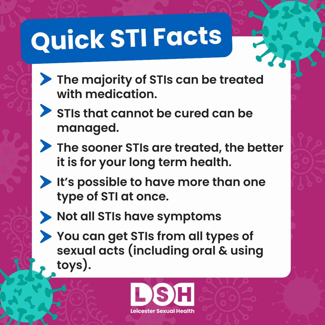 ℹ️ Quick STI facts ℹ️ 

➡️ The majority of STIs can be treated with medication
➡️ The sooner STIs are treated, the better it is for your long term health
➡️ It’s possible to have more than one type of STI at once

Find more STI info on our website: orlo.uk/rphed