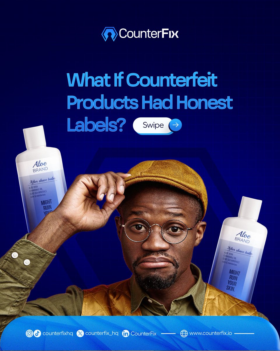 counterfix_hq's tweet image. What if counterfeits told the truth? With CounterFix, authenticity verification is instant! No more hidden lies, just genuine products. #CounterFix #AuthenticityVerification #BrandTrust