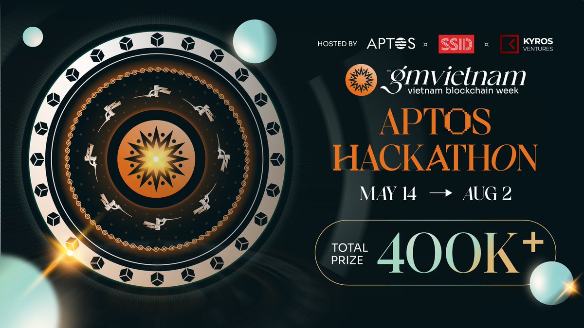 🚨 Vietnam Aptos Hackathon is officially live — over $400,000 in prizes for builders ready to create the next wave of Web3 innovation at GMVN 2025!

Build.Ship.Pitch.Practical Web3 applications on #Aptos, with support from the Aptos Foundation, co-hosted by SSID &amp; Kyros Ventures.