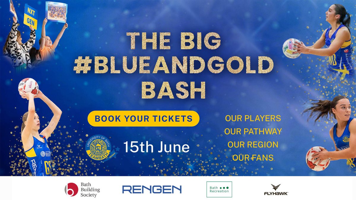 Who’s ready to party? 🎉 Join us for The Big #BlueAndGold Bash – a celebration of our players, our pathway, our region and our fans 💙💛  

It is all built around our final #NXTGenLeague match on 15th June and we're DOUBLING the Team Bath Arena capacity!

ow.ly/Slmq50VSjSx