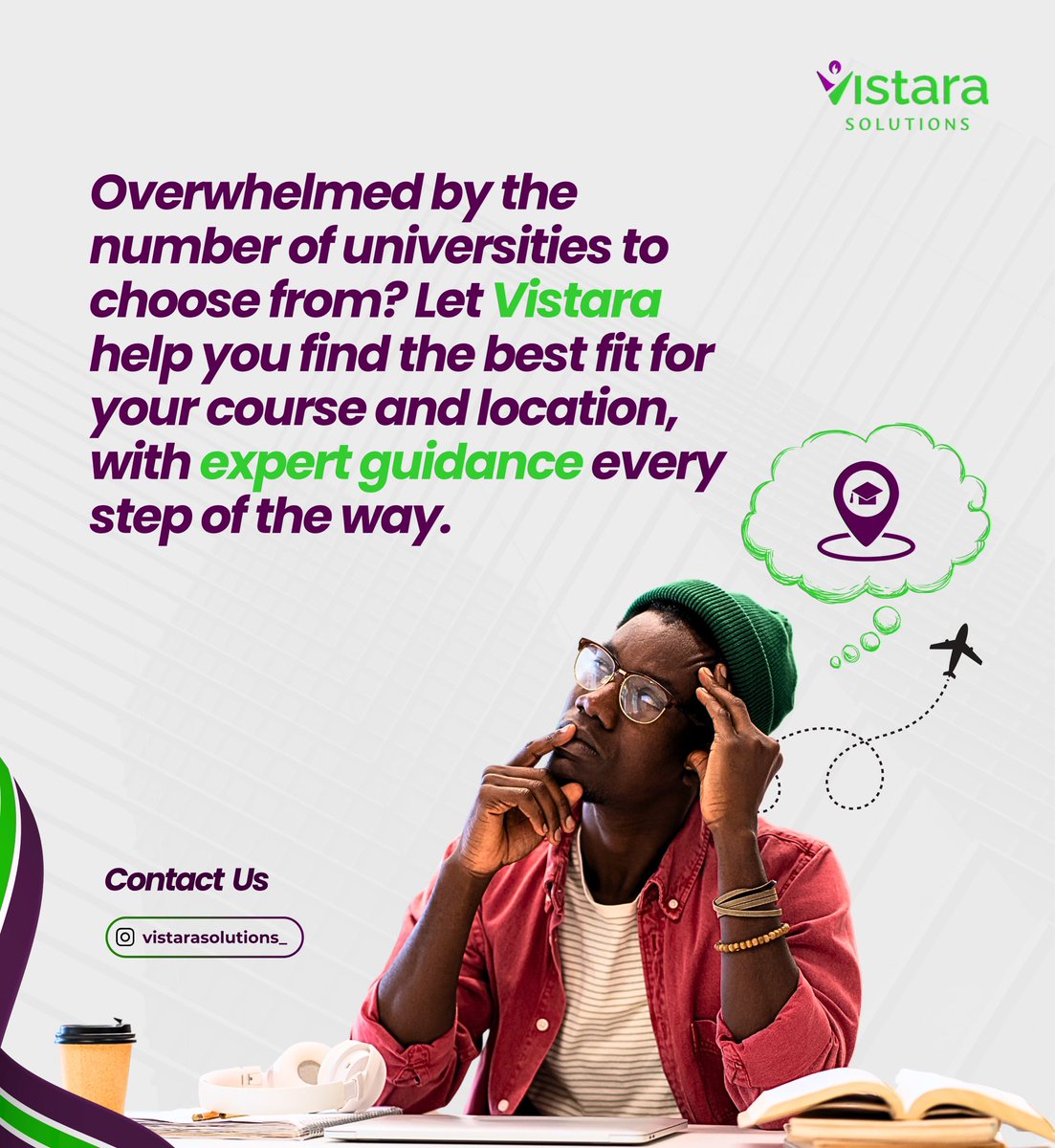 VistaraSolution's tweet photo. Choosing the right university can be overwhelming.
With Vistara, we’ll help you shortlist the best schools based on your preferences and goals!
#UniversityChoices
#StudyAbroadHelp
#VistaraSolutions #PostgraduateUniversity #StudyAbroadJourney https://t.co/D8HP9cOwSl