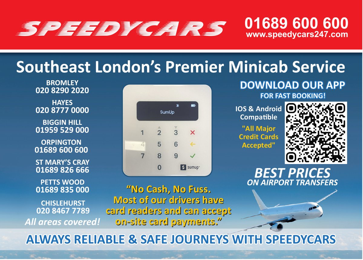 Connected London (@connect_london1) on Twitter photo For a reliable & safe journey, contact Speedy Cars on 01689 600 600 or scan the QR code to download their APP <a href="/Connect_London1/">Connected London</a> For a reliable & safe journey, contact Speedy Cars on 01689 600 600 or scan the QR code to download their APP <a href="/Connect_London1/">Connected London</a>