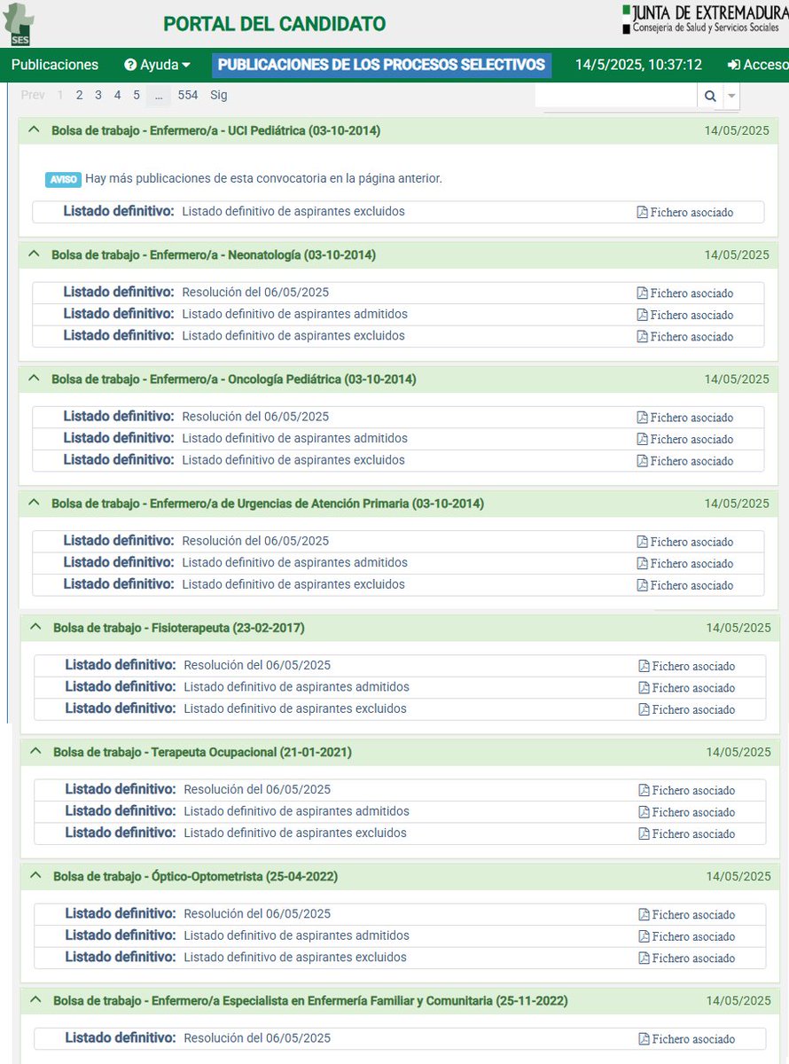 ADPSE_'s tweet image. 🟠Bolsas de #enfermeros/as del #SES - 14/05/2025

➡️saludextremadura.ses.es/seleccionperso…

#ProcesosSelectivos #especialidades #enfermeras #Enfermería #Listado #Extremadura