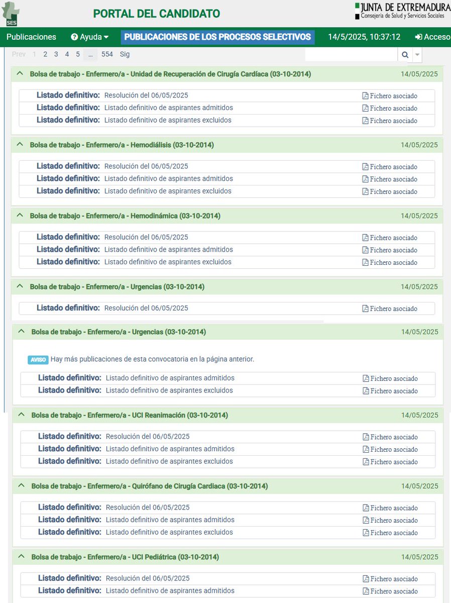 ADPSE_'s tweet image. 🟠Bolsas de #enfermeros/as del #SES - 14/05/2025

➡️saludextremadura.ses.es/seleccionperso…

#ProcesosSelectivos #especialidades #enfermeras #Enfermería #Listado #Extremadura