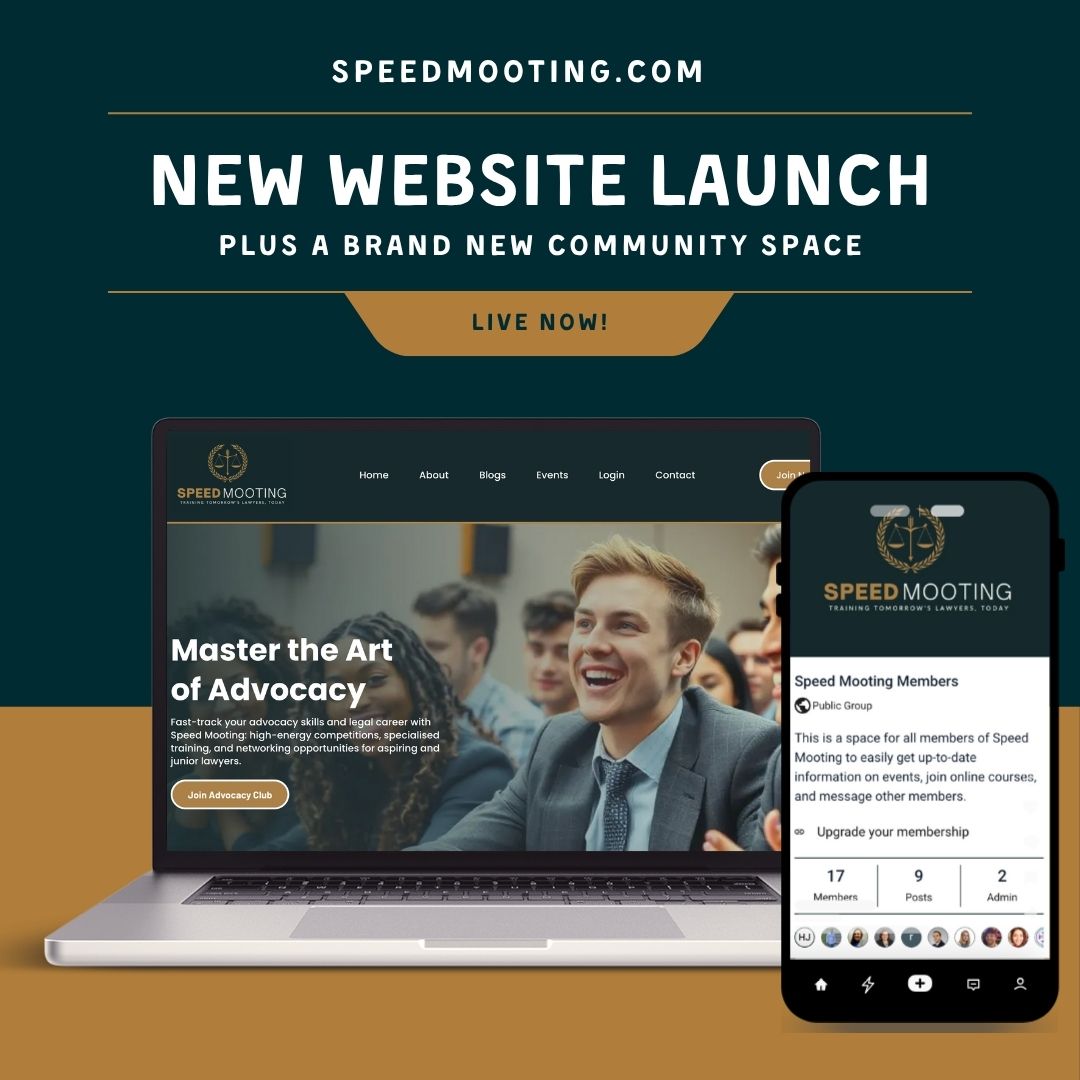 New website, who dis? 👀

We’ve built an online hub for aspiring lawyers — packed with courses, forums &amp; community spaces.

It’s live now. Go have a nosey: speedmooting.com

#SpeedMooting #LawStudents #MootingMatters #LegalCommunity #FutureLawyers