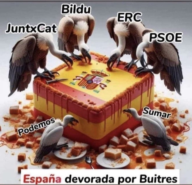 OlgaPatriaVOX's tweet photo. 👉Si cae Sánchez caen toda la banda de buitres👇 https://t.co/bUdmPvjBbJ