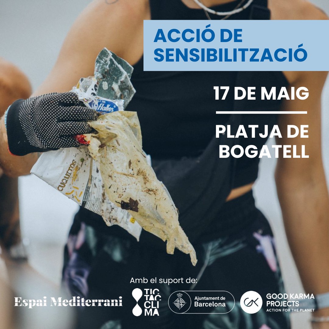 Acció de sensibilització a la Platja de Bogatell! 🌊

📅 Dissabte 17 de maig
♻️ Jornada de recollida de residus i conscienciació ambiental 
Pots participar a sorra o mitjançant esnòrquel! 

📝Pots inscriure't aquí: anellides.com/event/accio-re…