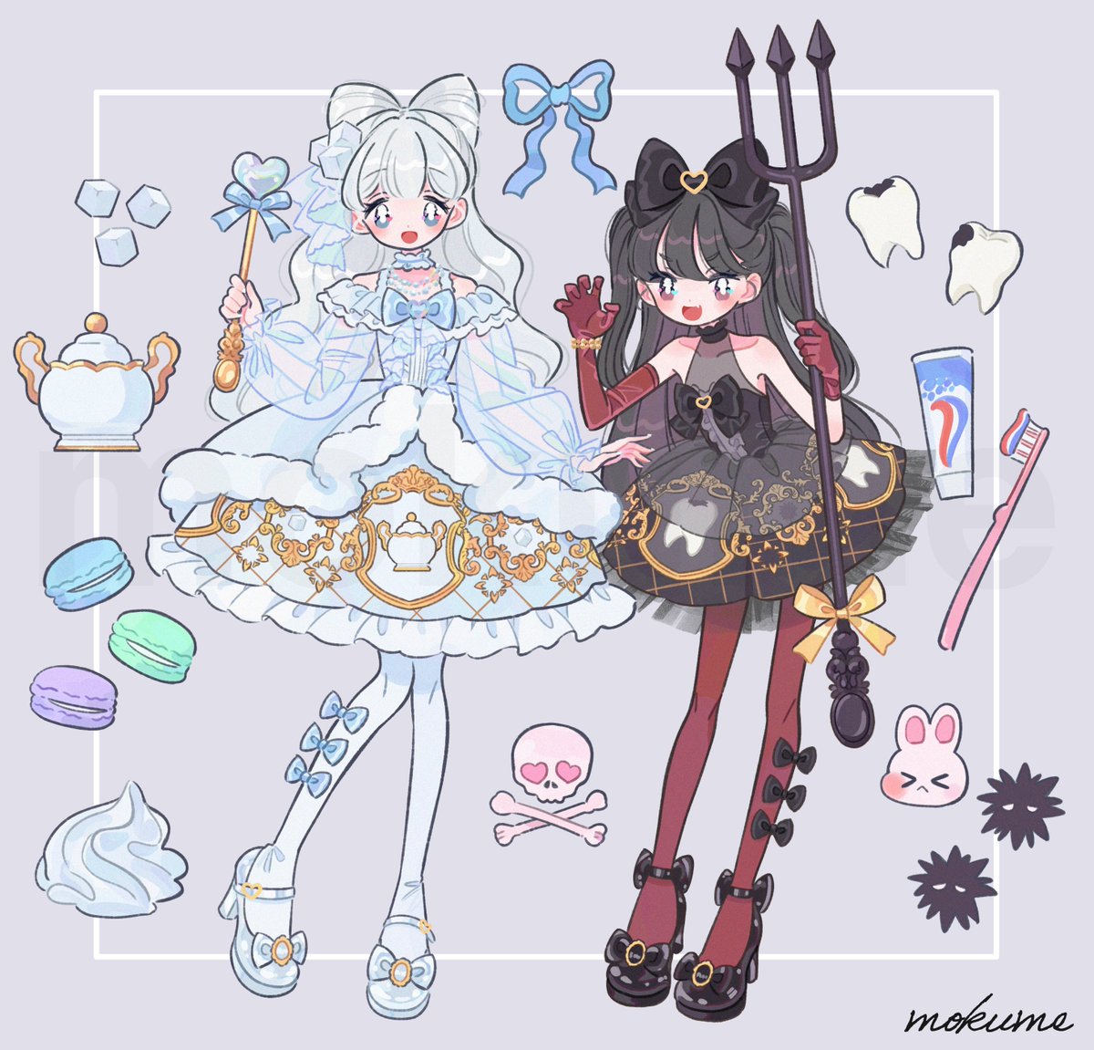 mokume001's tweet image. お砂糖と虫歯