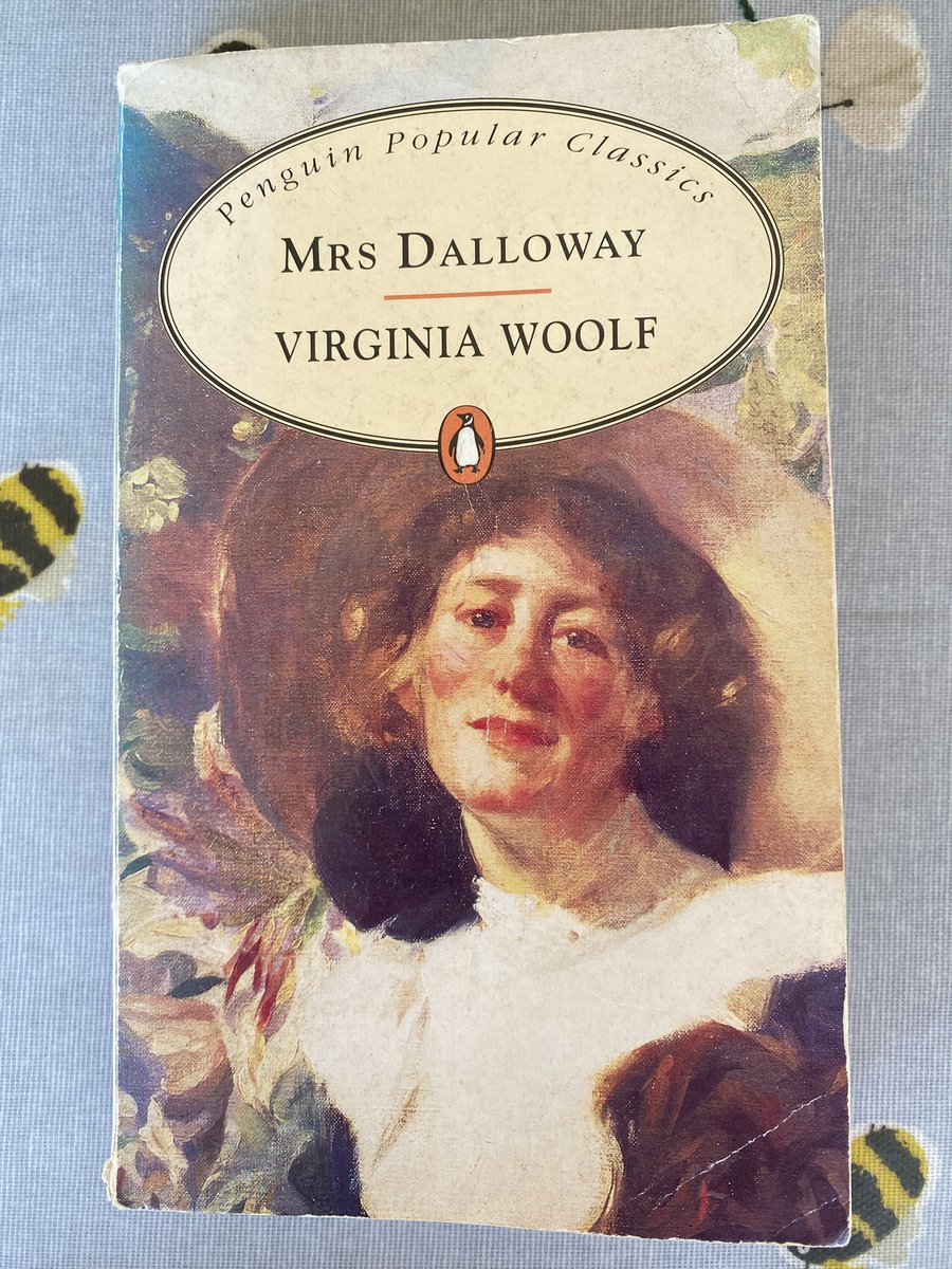 I’m near #Winchester in the UK, reading as much as I can during a preschool morning! This is the copy I bought &amp; read as a teenager - a book that changed my life! Today won’t be quite the day I’d planned, but I’m loving immersing myself in this familiar world... #MrsDalloway100