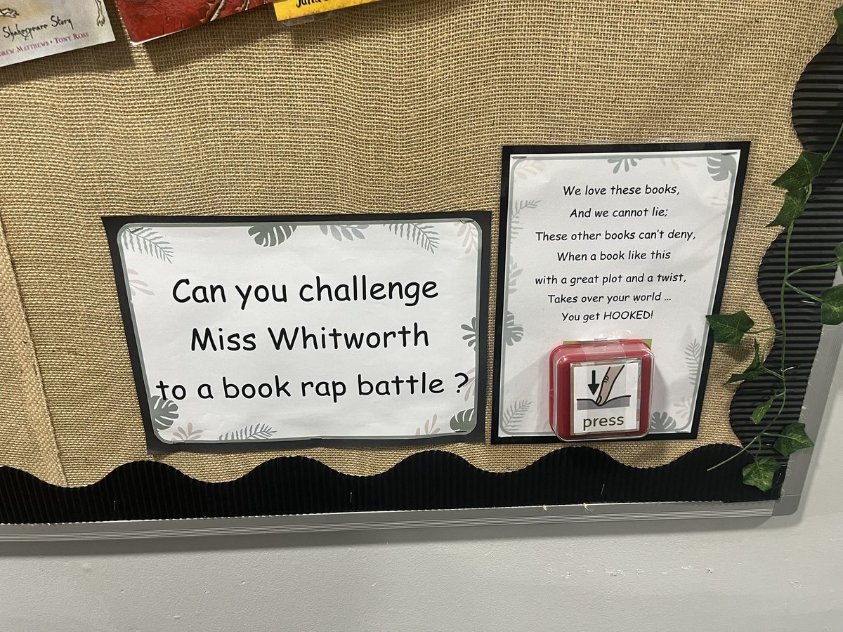 Reading for Pleasure is getting an overhaul with exciting new sessions for our Discover, Explore and Inspire pathways … we’re launching with a whole-school display and book rap battle, but who’s going to beat Miss Whitworth?
#readingforpleasure #engaginglearners #EnglishTeacher