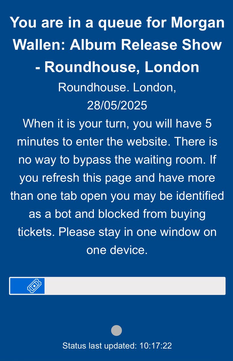 Steve Forbes (@steveforbes_) on Twitter photo 17 mins into the queue for <a href="/MorganWallen/">morgan wallen</a> tickets…not moving very far…safe to say I think they’ll all be gone by now 😭 17 mins into the queue for <a href="/MorganWallen/">morgan wallen</a> tickets…not moving very far…safe to say I think they’ll all be gone by now 😭