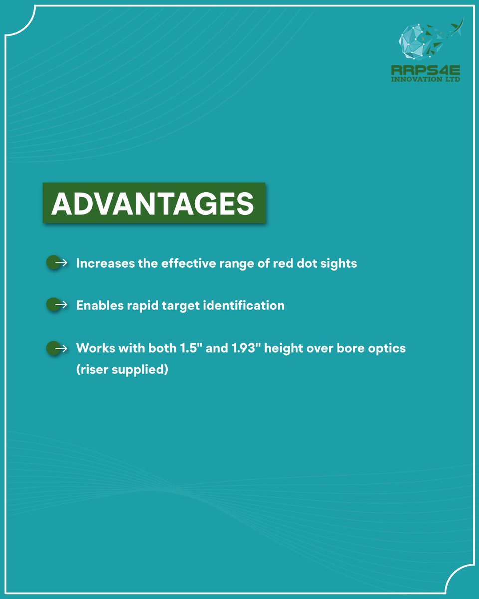 RRPS4E's tweet image. Mepro MMX3 Magnifier – designed to boost the performance of your red dot sights.

✅ Extends effective range
✅ Enables rapid target ID
✅ Compatible with multiple optic heights
#Mepro #MMX3 #Optics #TacticalGear #RedDotSights #RRPS4E #InnovationInAction #DefenseTech