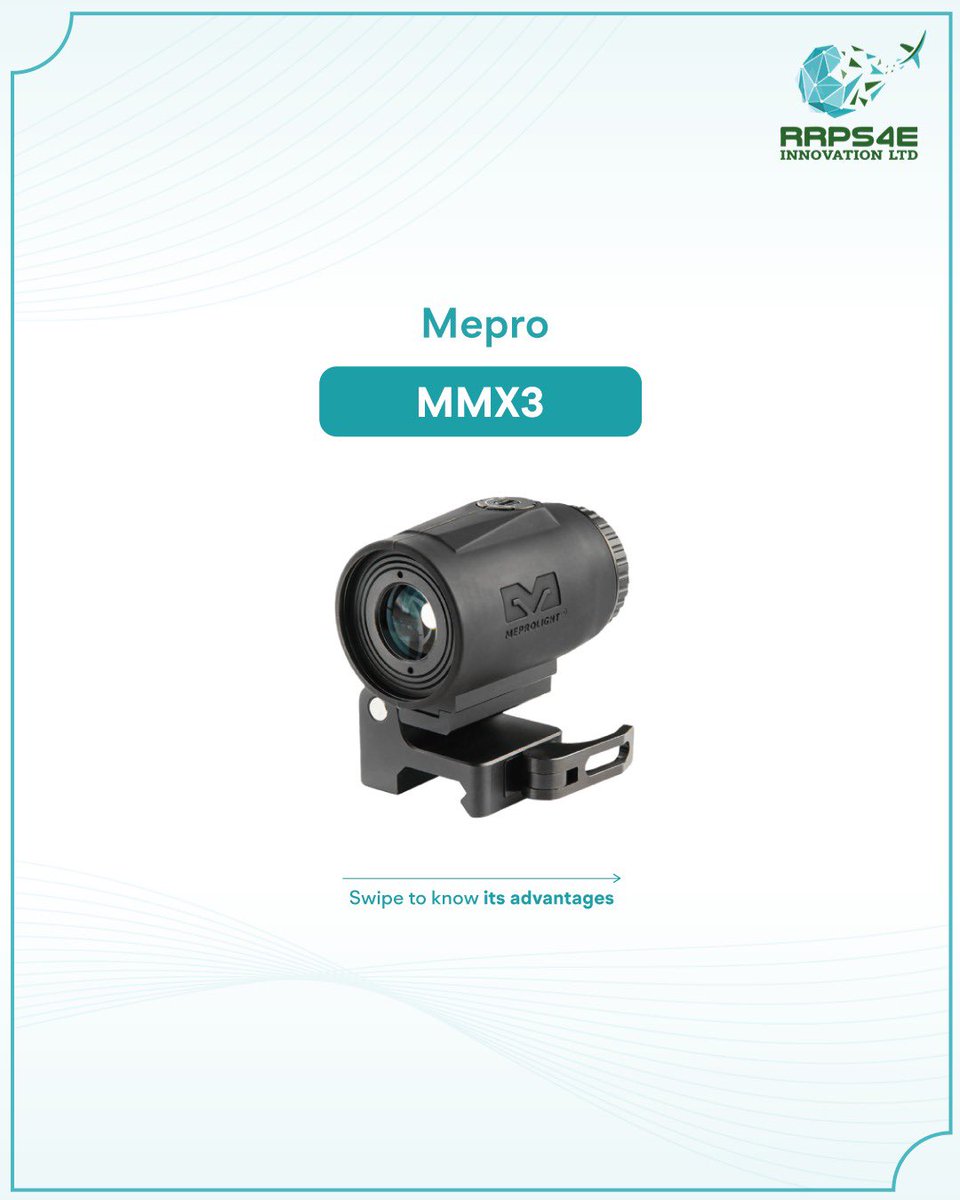 RRPS4E's tweet image. Mepro MMX3 Magnifier – designed to boost the performance of your red dot sights.

✅ Extends effective range
✅ Enables rapid target ID
✅ Compatible with multiple optic heights
#Mepro #MMX3 #Optics #TacticalGear #RedDotSights #RRPS4E #InnovationInAction #DefenseTech