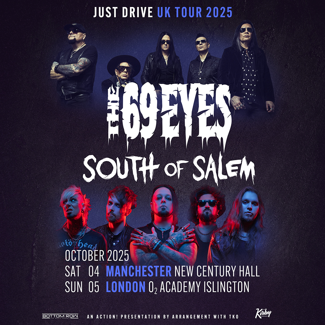 Finnish rock band <a href="/69eyesofficial/">The 69 Eyes Official</a> and Bournemouth quintet <a href="/SouthOfSalem1/">South Of Salem</a> head out on a co-headline tour later this year, stopping by here on Sun 05 Oct. 🎸

Priority Tickets are on sale now. Head to #O2Priority 🔗 amg-venues.com/5oC050VSlmi #The69Eyes #SouthOfSalem