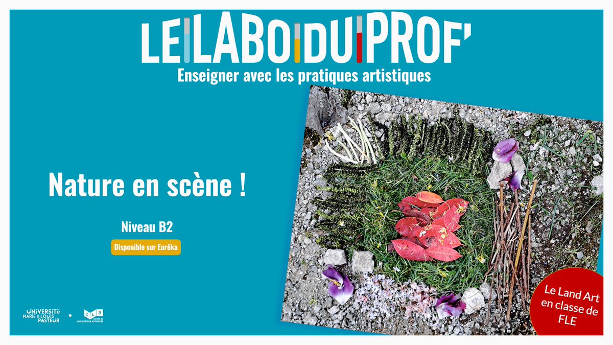 LE LABO DU PROF-La 4ème fiche pédagogique conçue par le CLA sur la thématique de l'enseignement avec les pratiques artistiques est disponible ! Intitulée "Nature en scène !" elle s'adresse à des profs de FLE enseignant à des adultes et des ados niveau B2 👉bit.ly/4klTWyp
