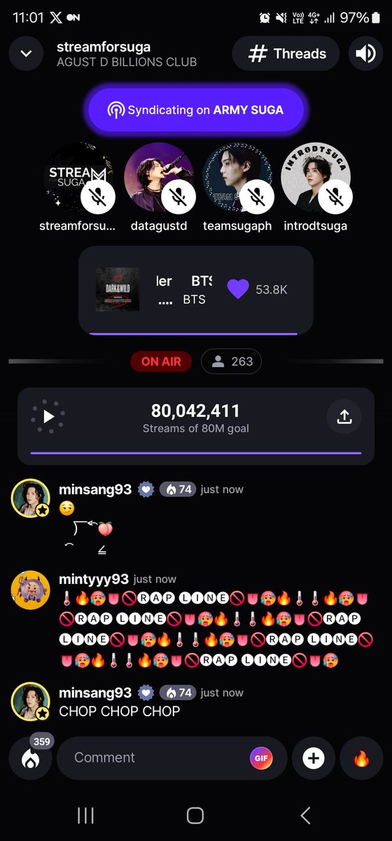 8753Nini's tweet photo. If you are not on our 24/7 Stationhead chanell, you are missing out on a great party
Kiddnaping plots and a group project time for our favs @StreamForSuga @DataAgustD @teamsugaph @Introdtsuga 🫶🏻🎶🪷😸
#Haegeumto600M #streamforsuga https://t.co/iylcu0As8t