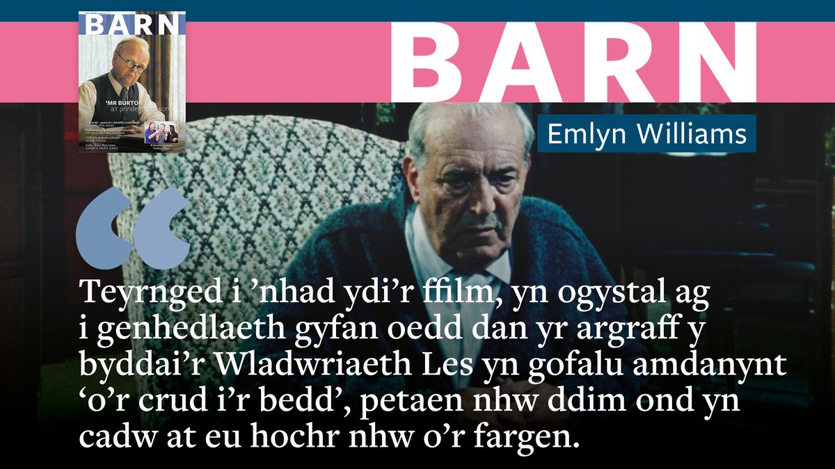 🎥Oed yr Addewid yn cael ei dangos yn Galeri Caernarfon (neithiwr a heno) a Sinemaes, Eisteddfod Wrecsam. Y cyfarwyddwr a'r awdur, Emlyn Williams, sy'n edrych yn ôl ar hanes ffilm sy’n dal yn berthnasol heddiw, bron chwarter canrif wedi iddi gael ei dangos gyntaf. Rhifyn Mai BARN