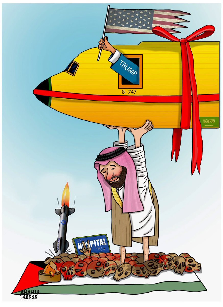 Atiq Shahid (@atiqshahid2) on Twitter photo Trump`s $400 million gift !#Trump #GazaGenocide #TrumpinRiyadh #TrumpTariffs #GazaNeedsBread #GenocideInPalestine #Peace Trump`s $400 million gift !#Trump #GazaGenocide #TrumpinRiyadh #TrumpTariffs #GazaNeedsBread #GenocideInPalestine #Peace