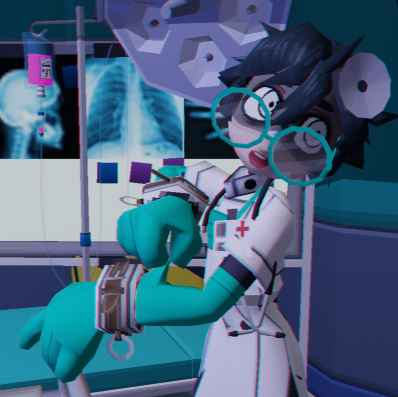 I don't think she finds this opportunity as interesting as i do,oh well.
#PSX #lowpolly #clinic #weirdcore #dreamcore #liminalcore #blender #3d #wip #Liminalclinic #Medical #nurse #ocart #doctor