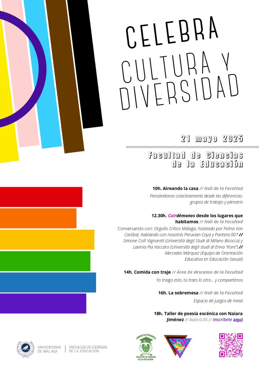 📢 Celebra Cultura y Diversidad 
🗓️ 21 de mayo
📍 Facultad de Ciencias de la Educación