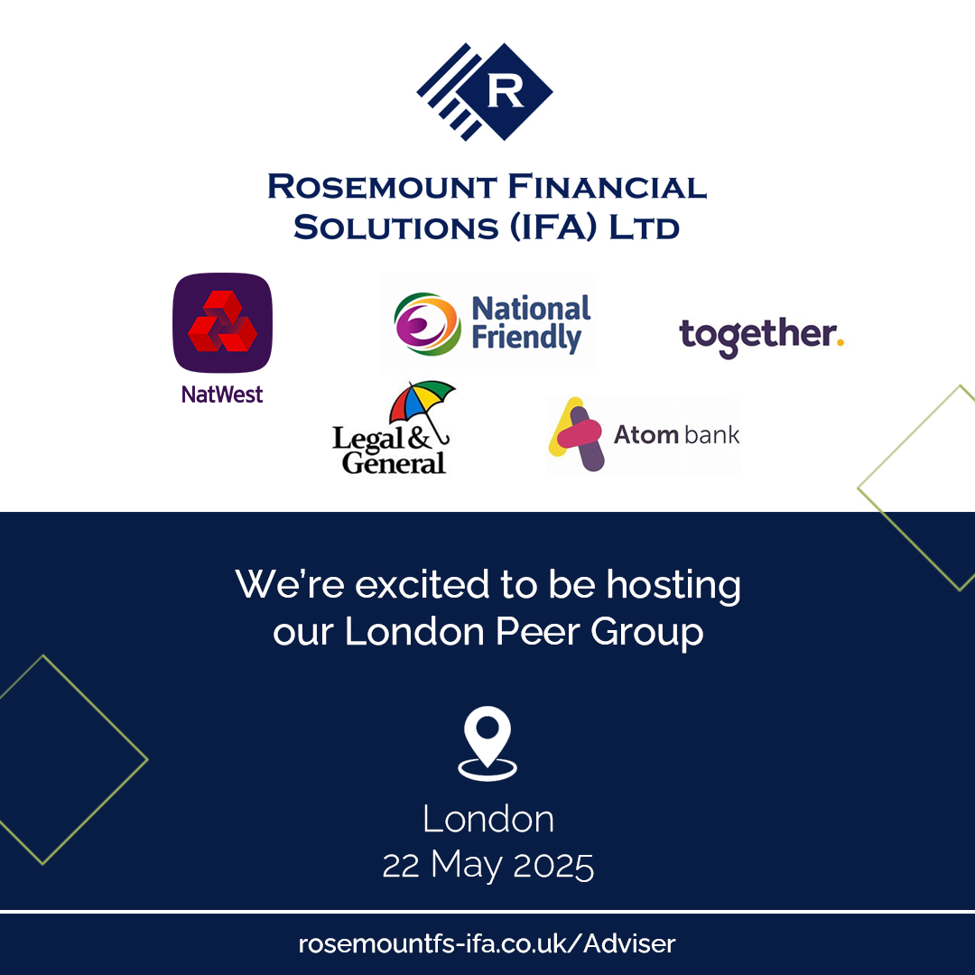 🤝London Peer Group

We’re looking forward to welcoming our advisers to our London Peer Group.

We’ll be joined by an exciting line-up of speakers from NatWest, National Friendly, Together - loans, mortgages &amp; finance, Legal &amp; General and Atom bank.