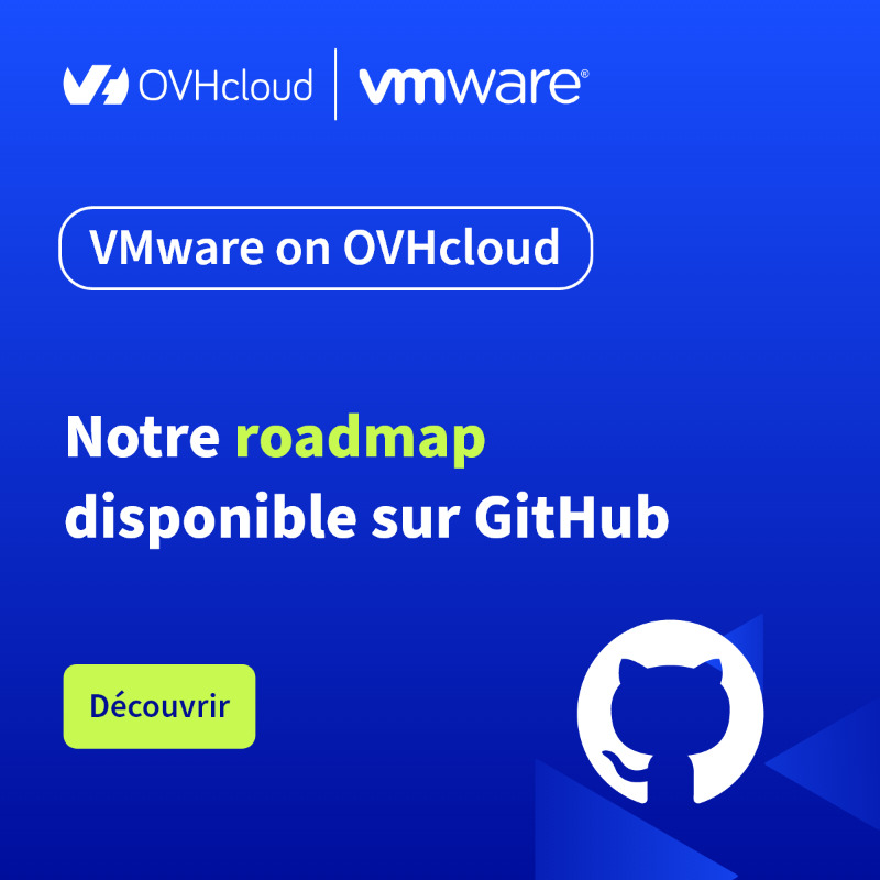 OVHcloud_FR's tweet photo. 🚀 Découvrez la roadmap VMware on OVHcloud

Accédez dès maintenant à notre roadmap sur GitHub et suivez l'évolution des fonctionnalités et des améliorations à venir ! 🔧

#VMware #GitHub #Cloud #Innovation #Roadmap

⬇️